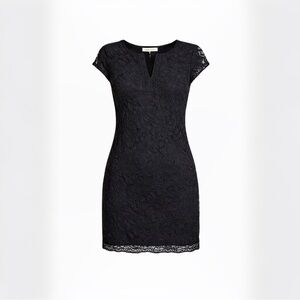 Black Lace Dress Lined Office Work Evening Night Out Boho Emo Goth Punk Date